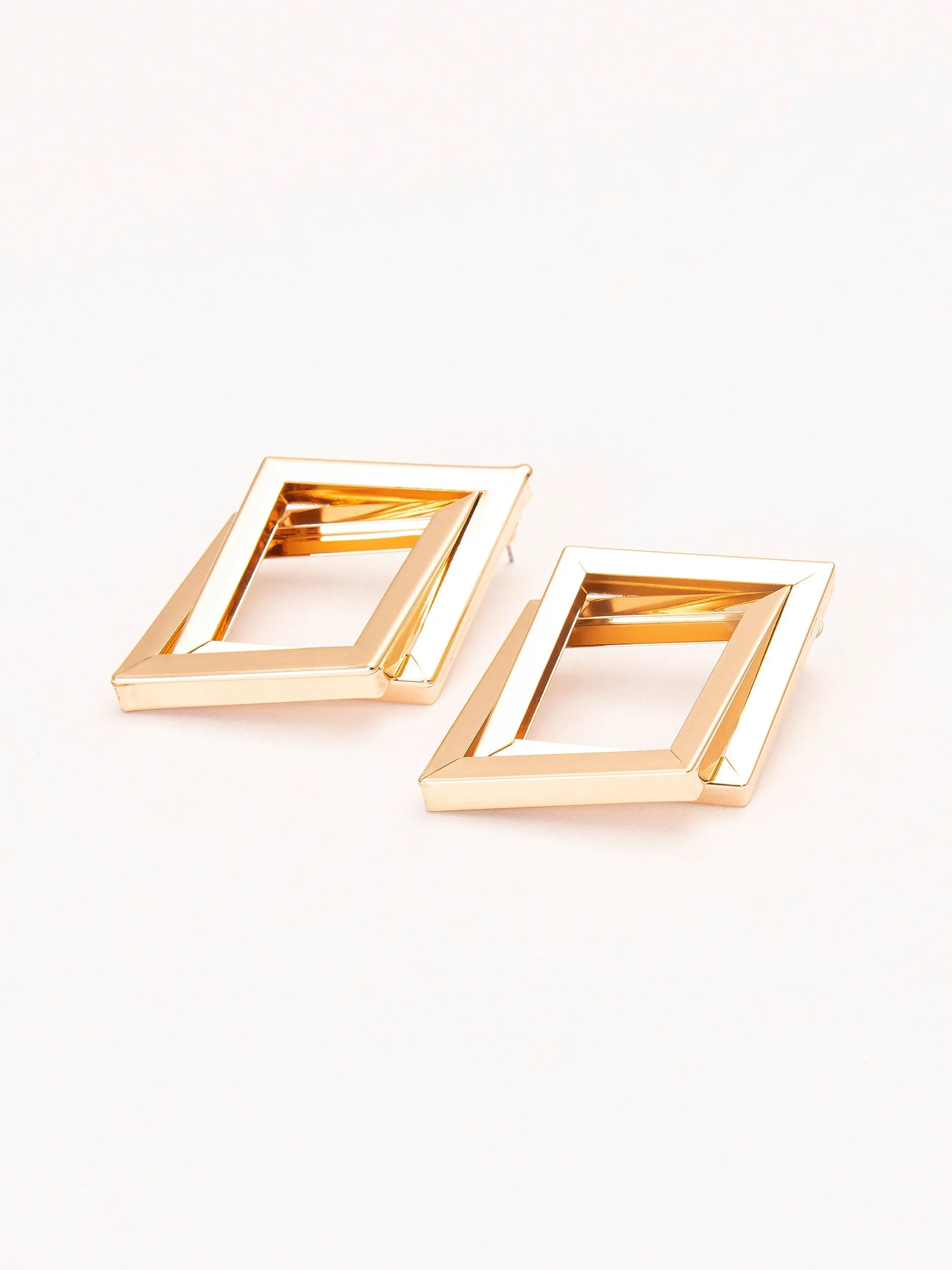 Double Diamond Earrings