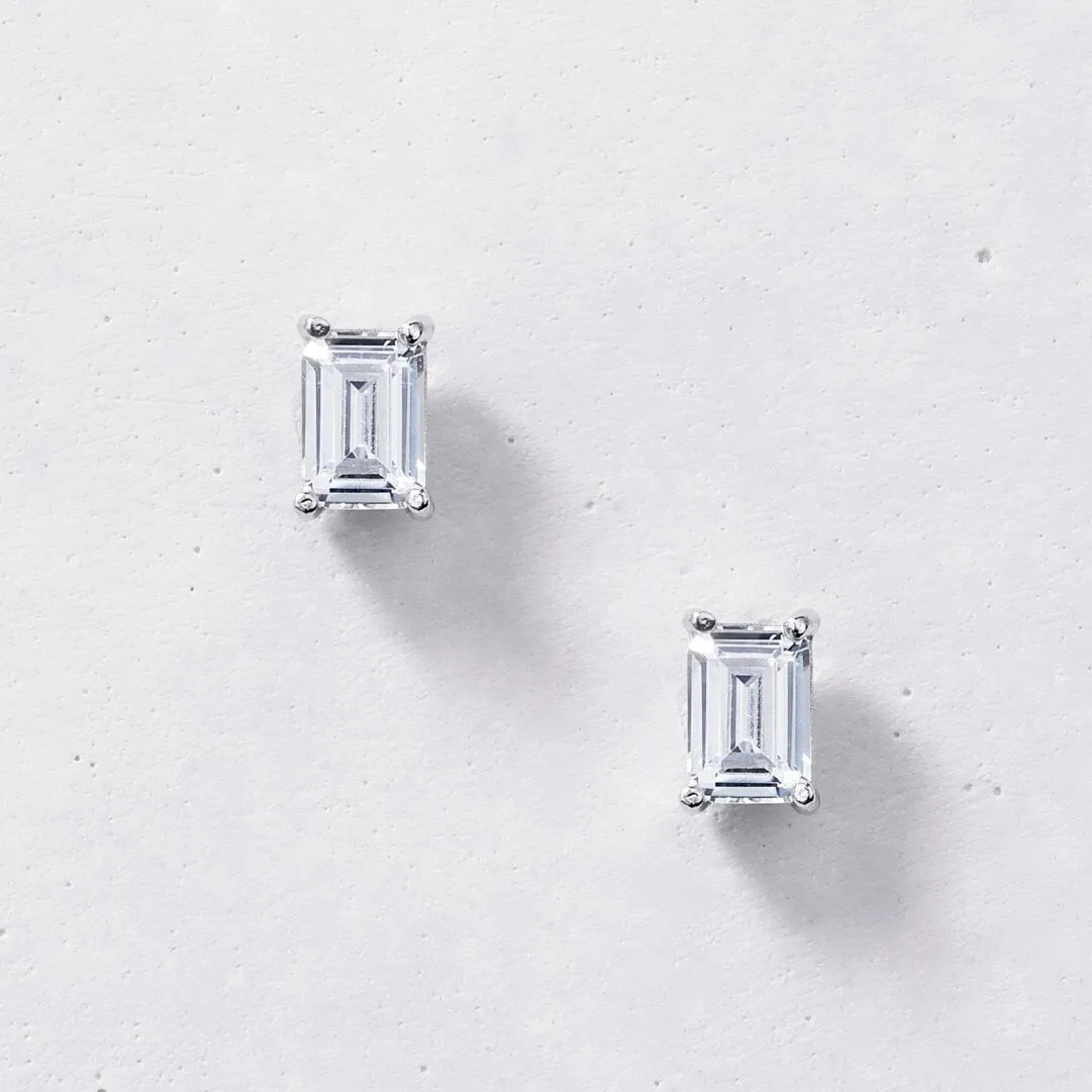 Emerald Cut Studs (Pair)