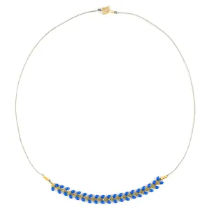 Enamel Cascade Necklace - Lapis