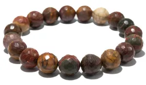 Faceted Ocean Jasper Natural Gemstone Bracelet