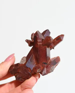 Fire Hematite Quartz Cluster