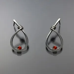 Fire Opal Earrings EAR190SMMFO Sterling Silver by John Tzelepis Jewelry