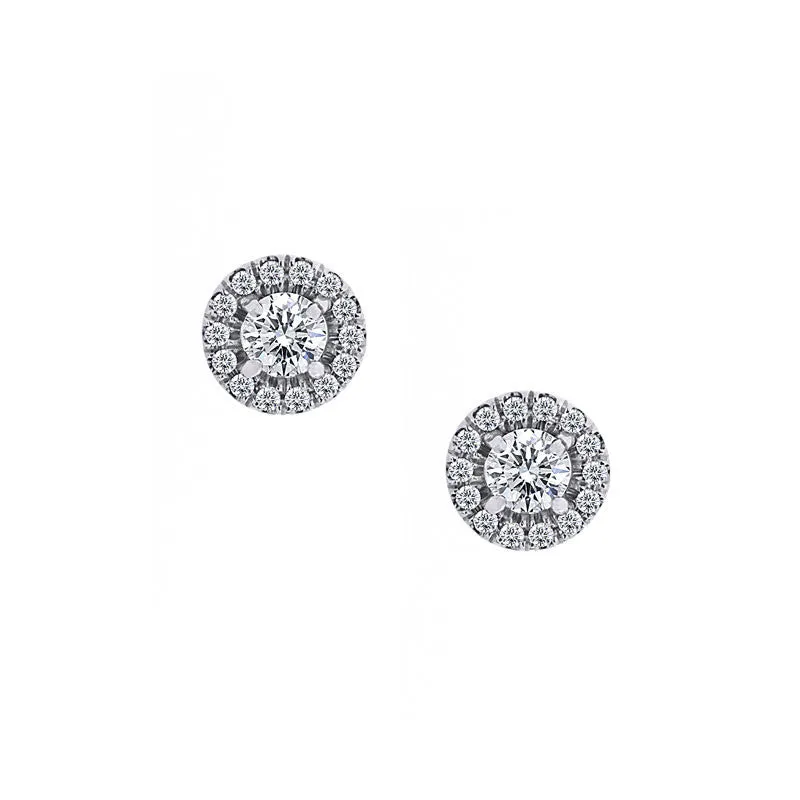 Forevermark Center of My Universe White Gold Earrings, 0.60 total carat