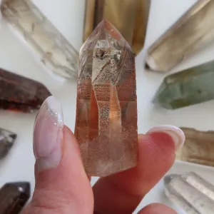 Garden Quartz Point, Lodolite Point (#19G)