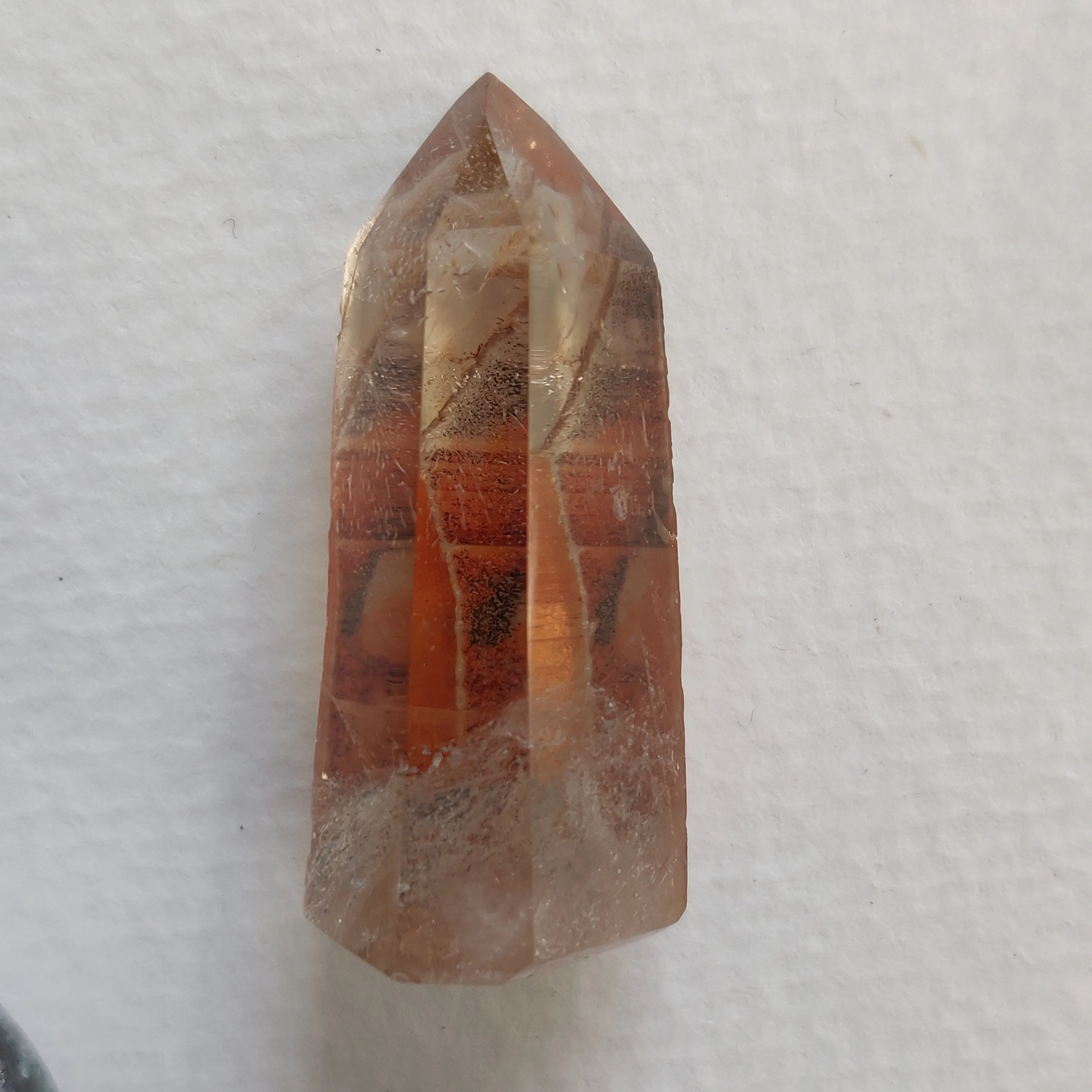 Garden Quartz Point, Lodolite Point (#19G)