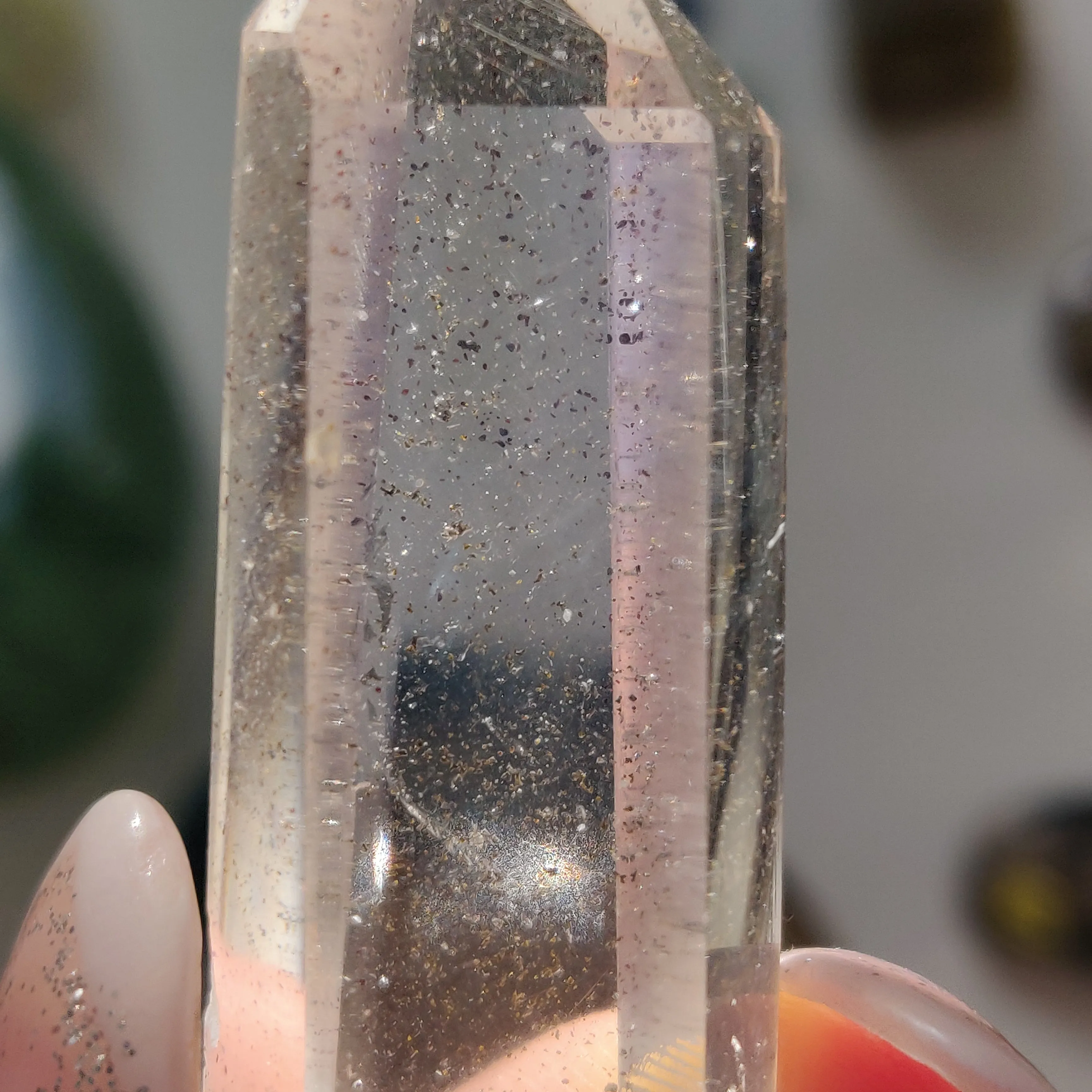 Garden Quartz Point, Lodolite Point (#23G)