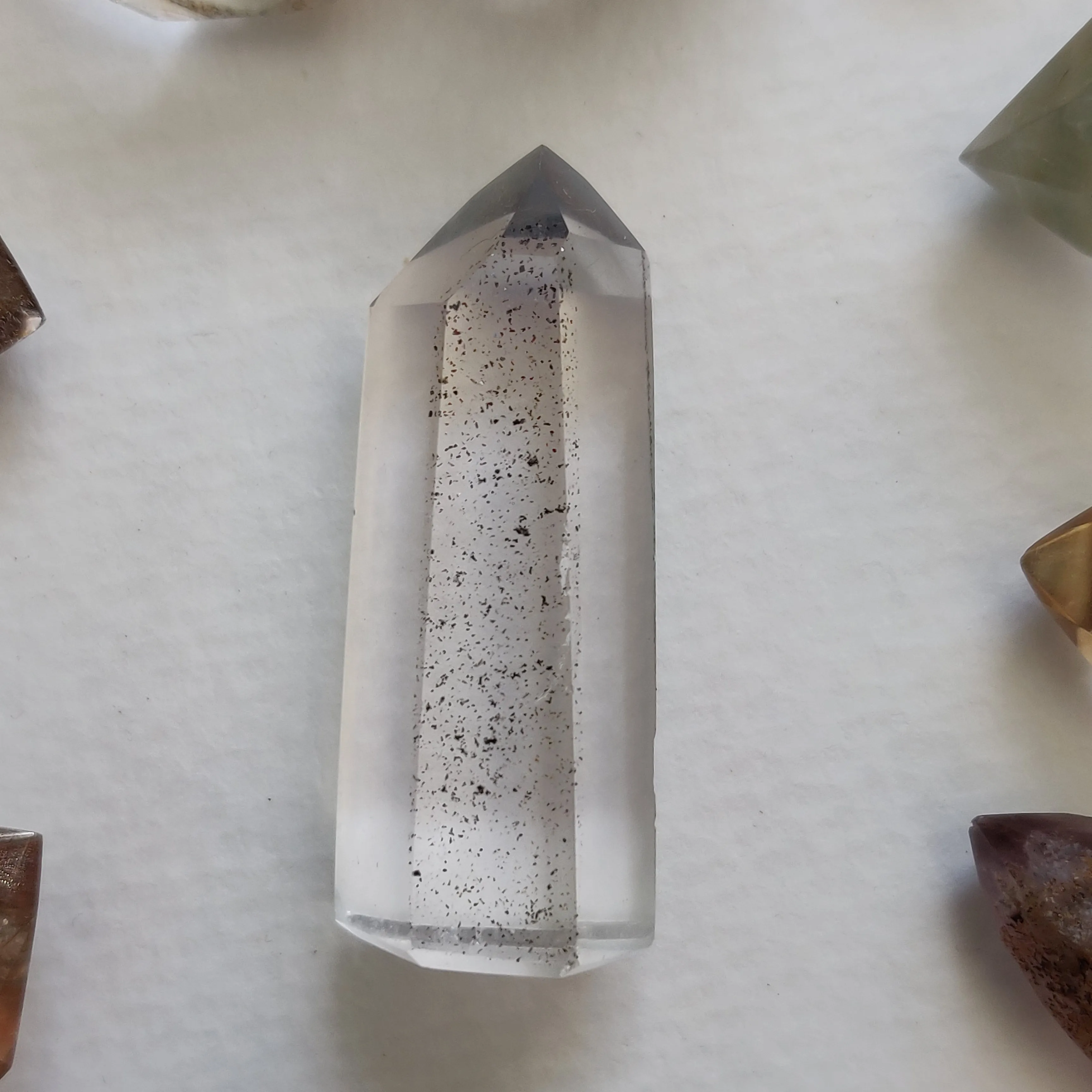 Garden Quartz Point, Lodolite Point (#23G)