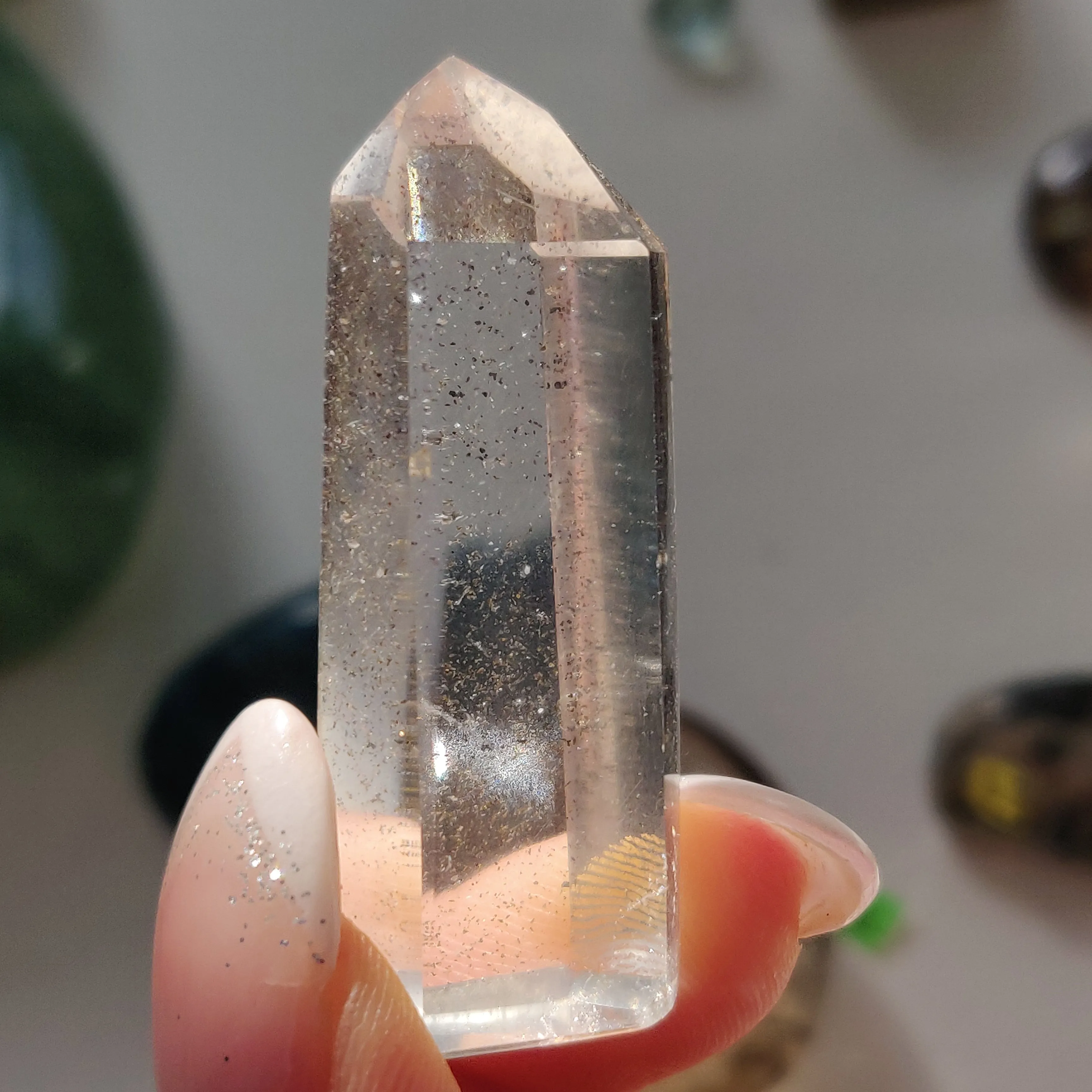 Garden Quartz Point, Lodolite Point (#23G)