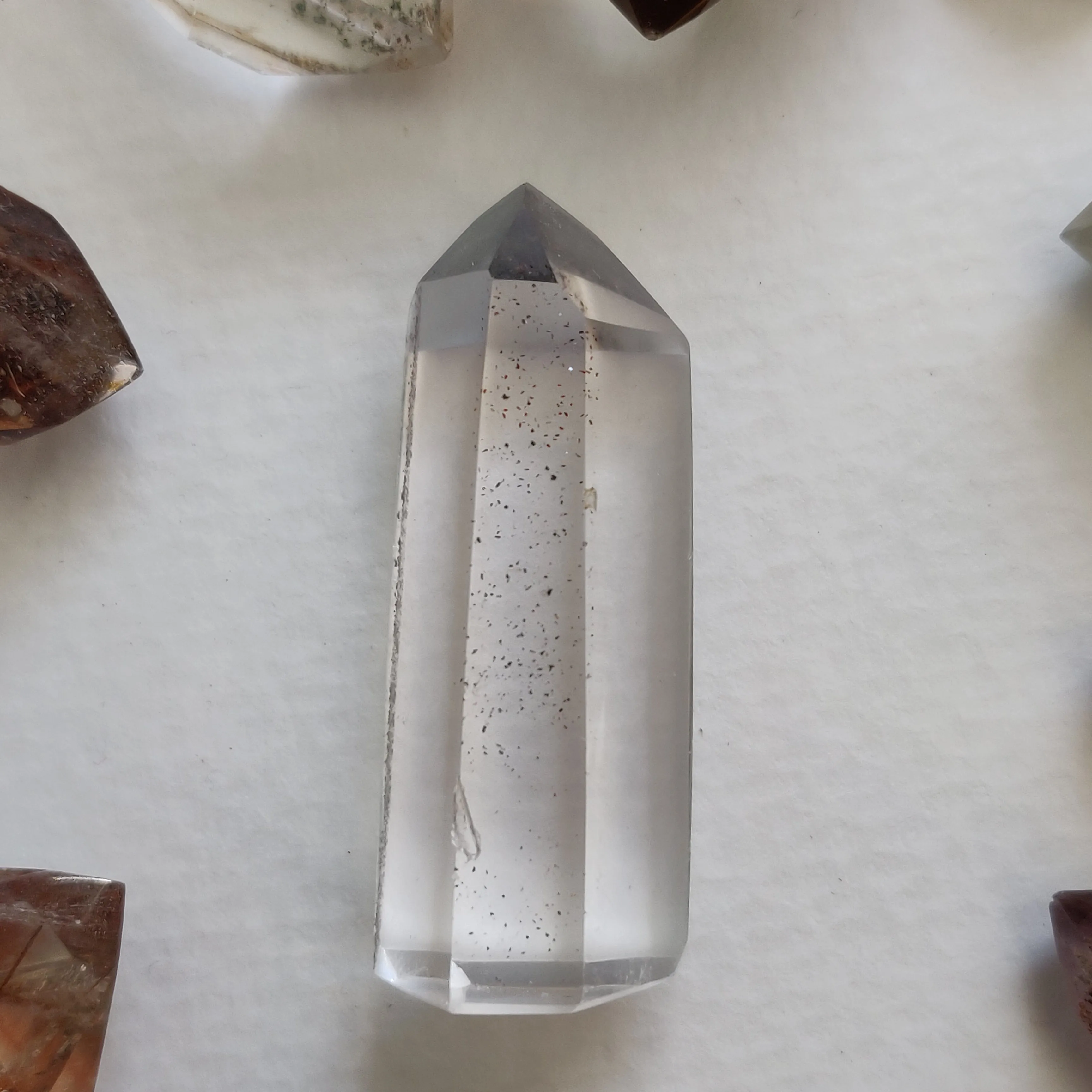 Garden Quartz Point, Lodolite Point (#23G)