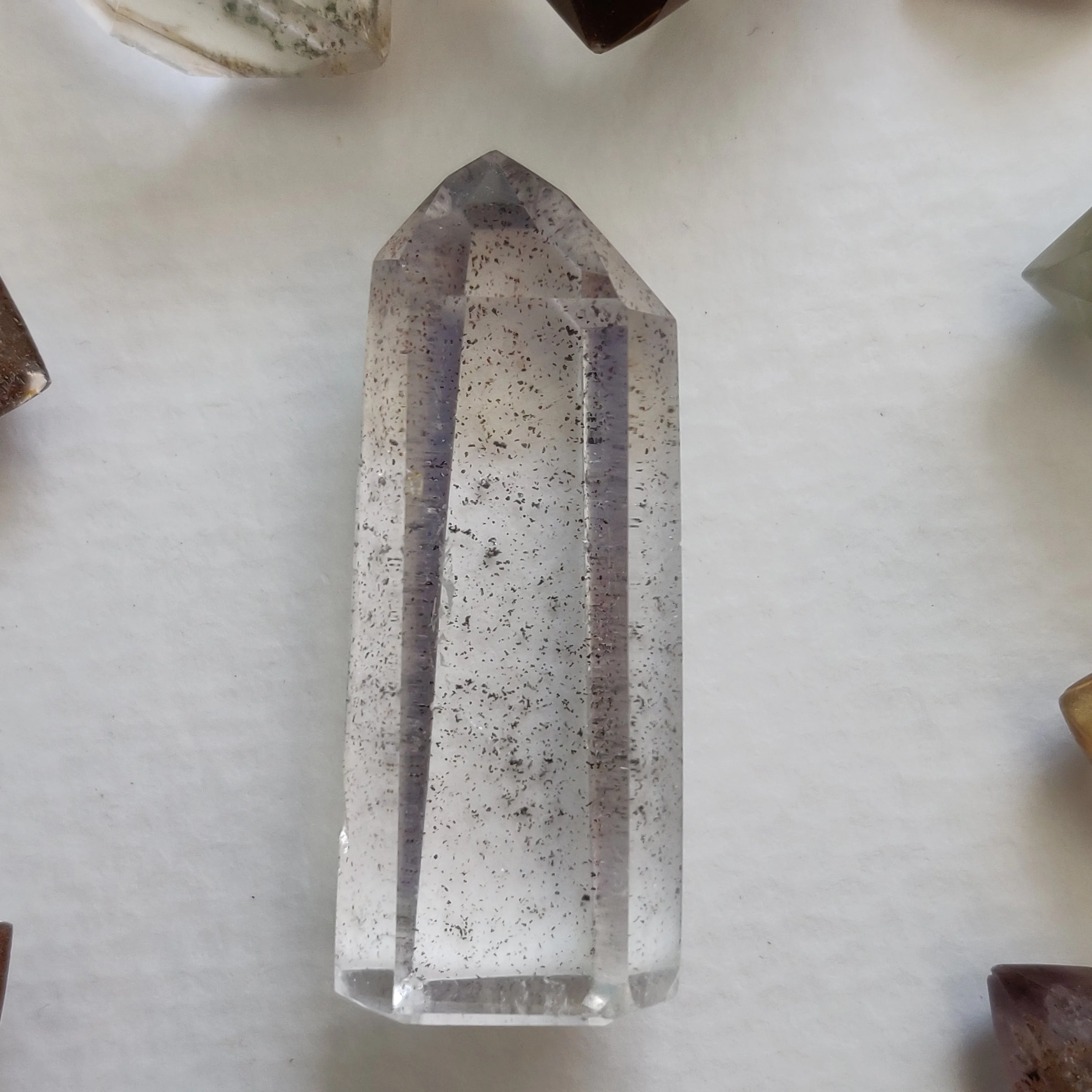 Garden Quartz Point, Lodolite Point (#23G)