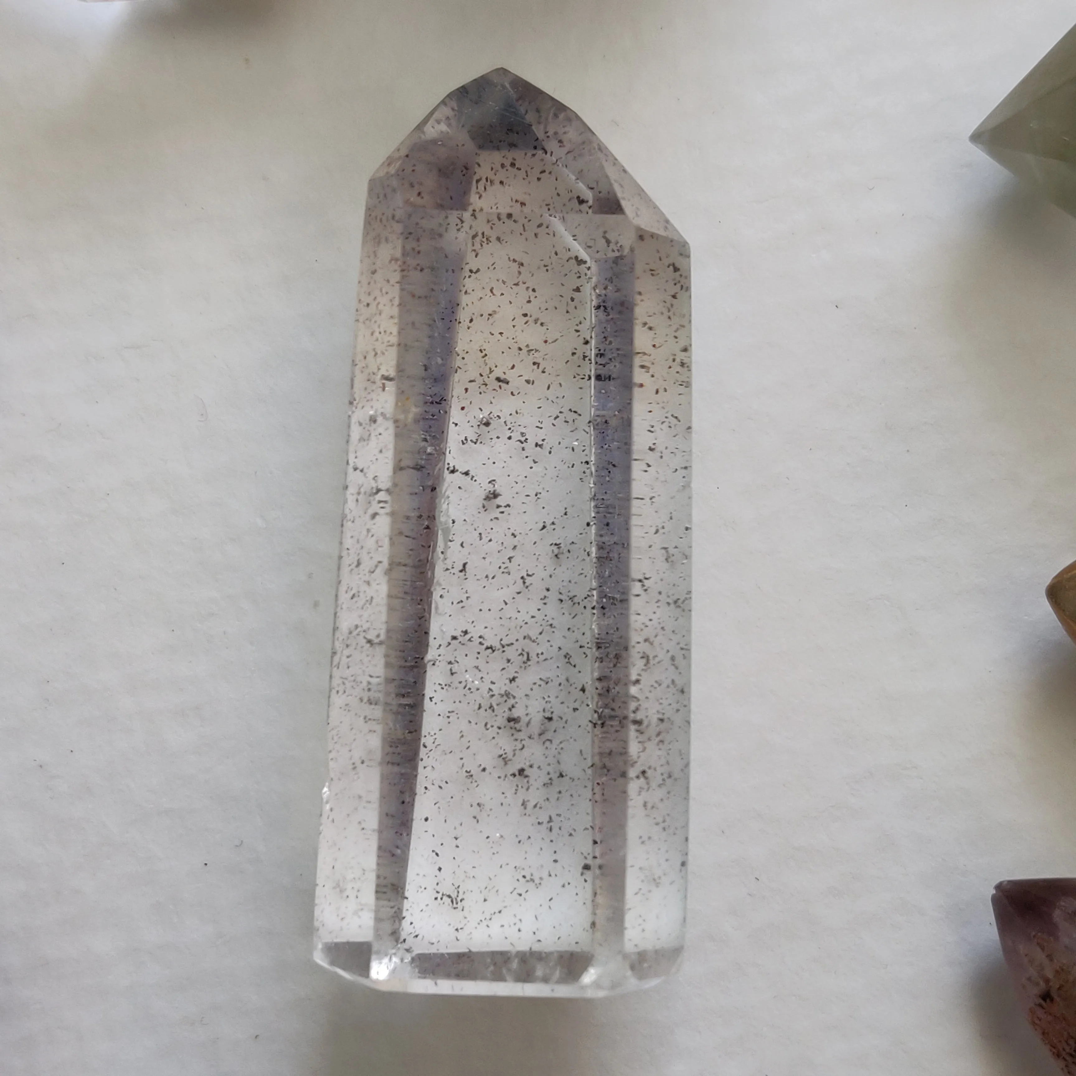 Garden Quartz Point, Lodolite Point (#23G)