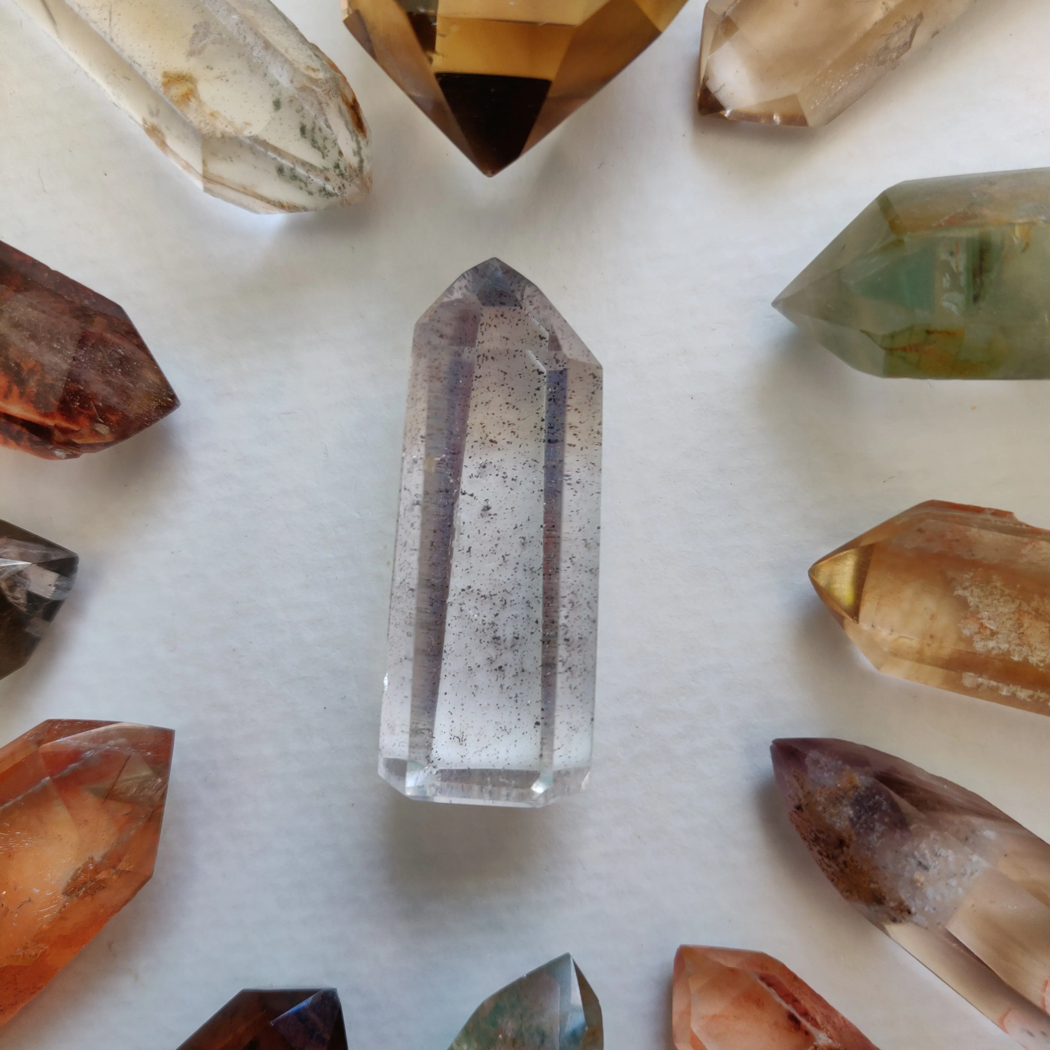 Garden Quartz Point, Lodolite Point (#23G)