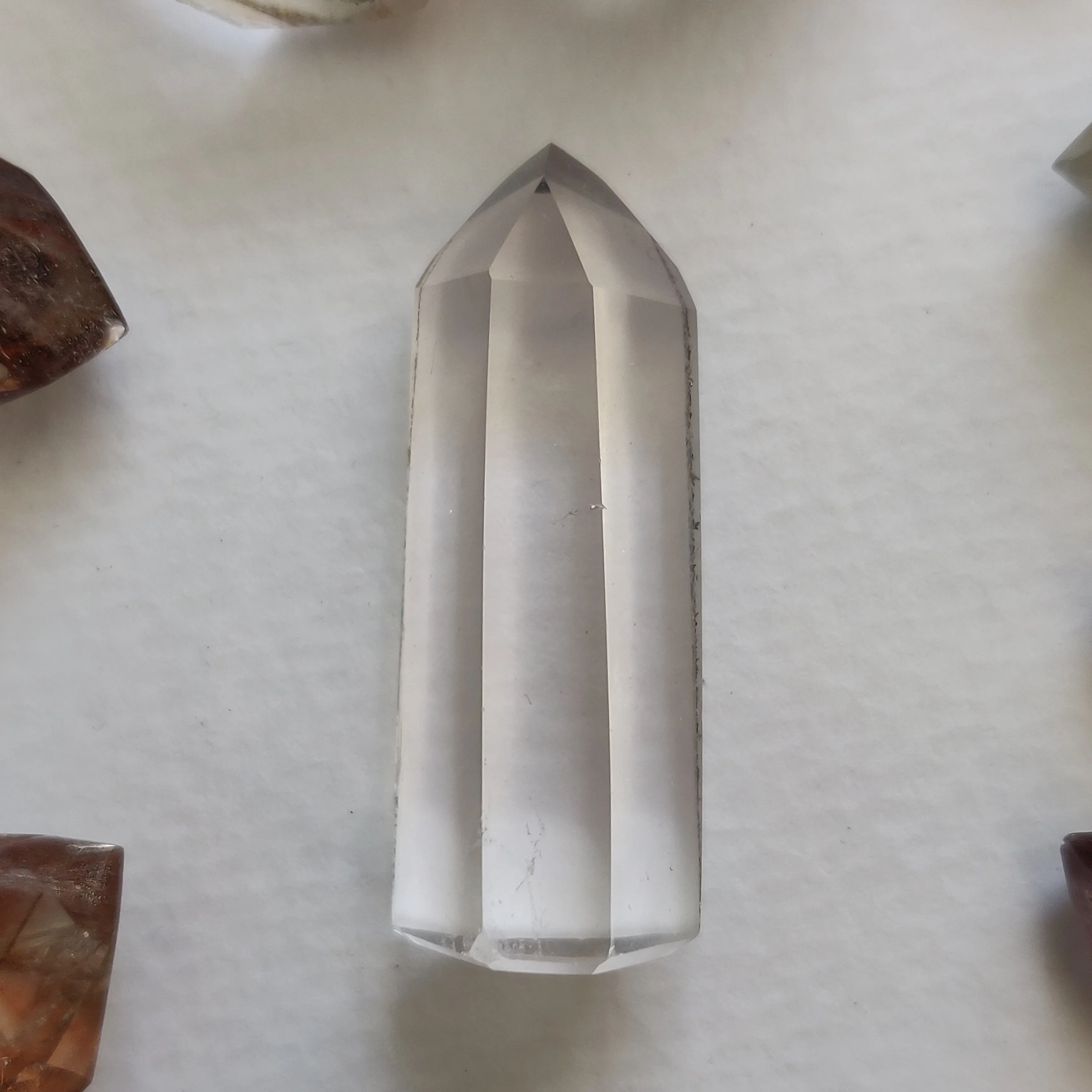 Garden Quartz Point, Lodolite Point (#23G)