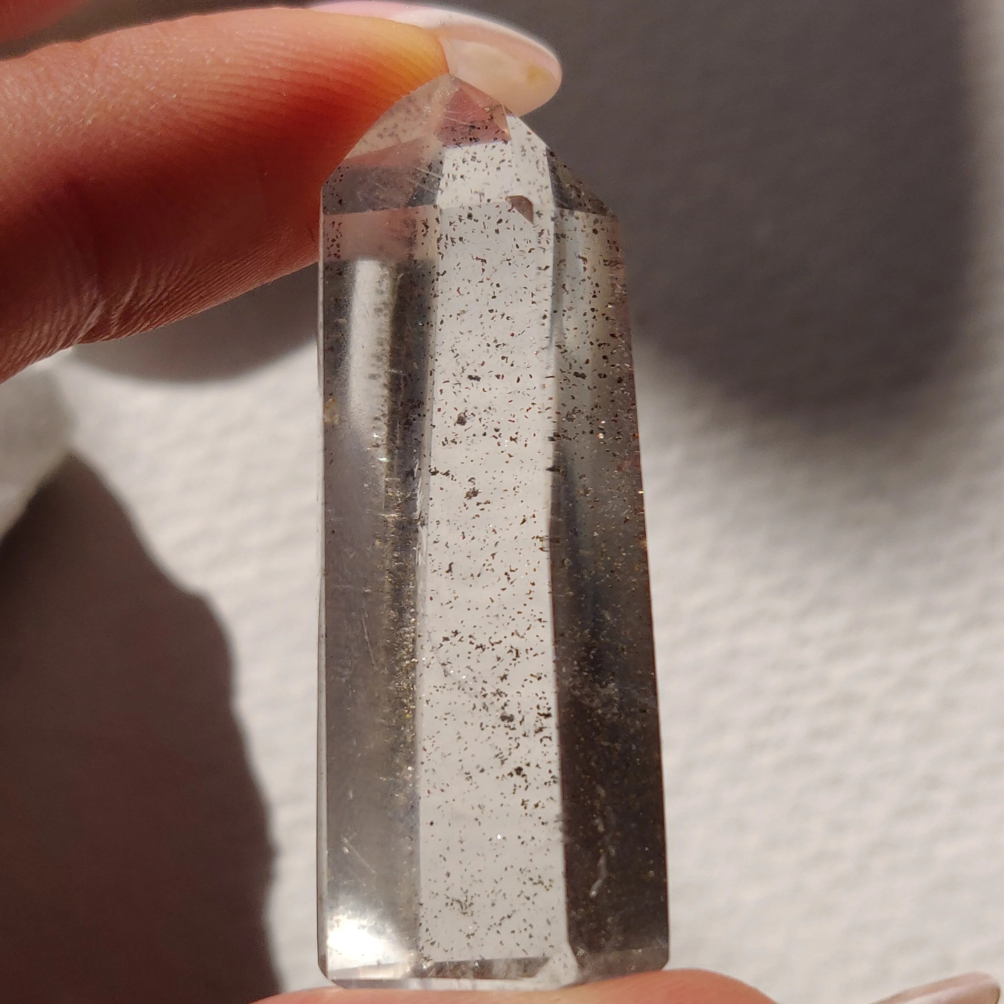 Garden Quartz Point, Lodolite Point (#23G)