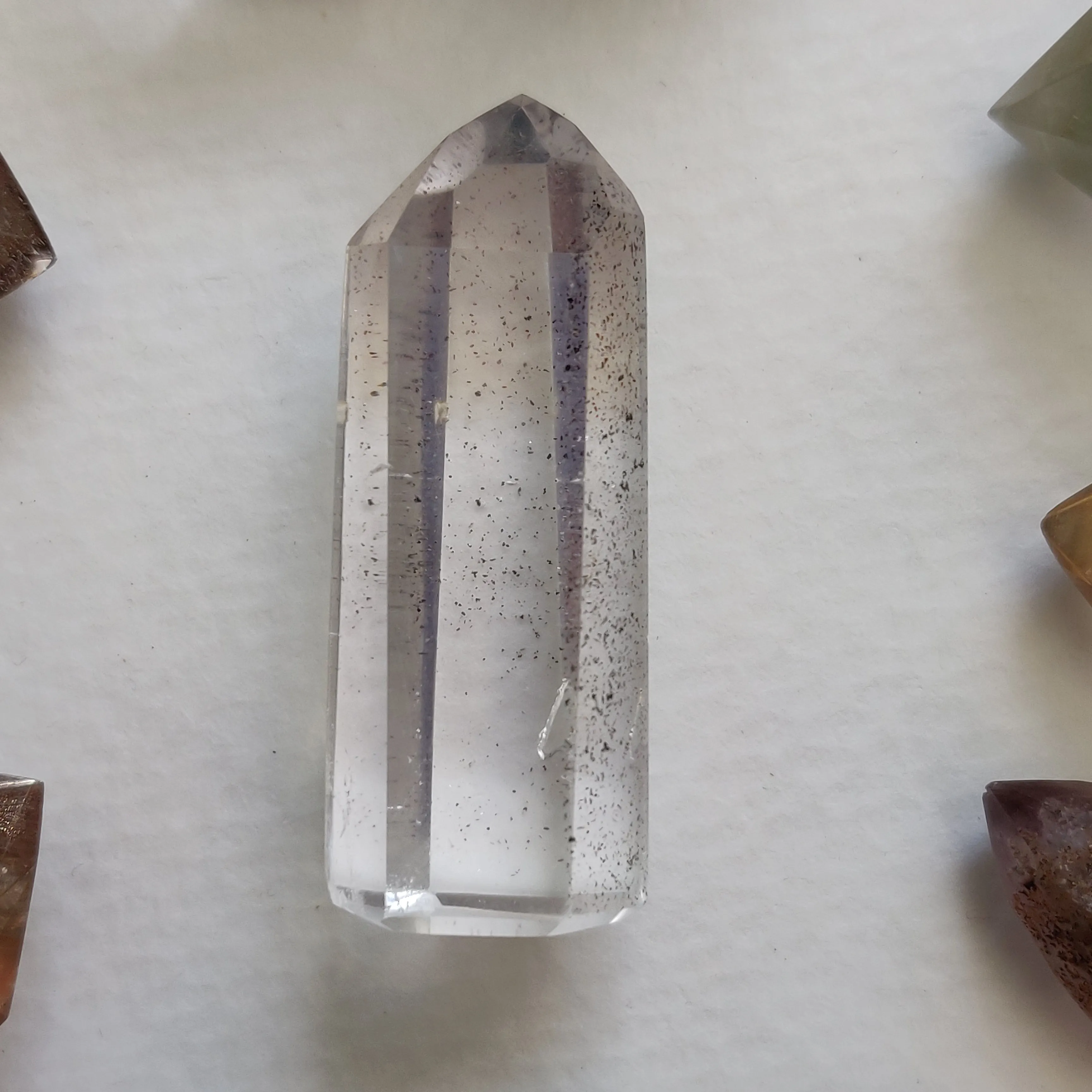 Garden Quartz Point, Lodolite Point (#23G)