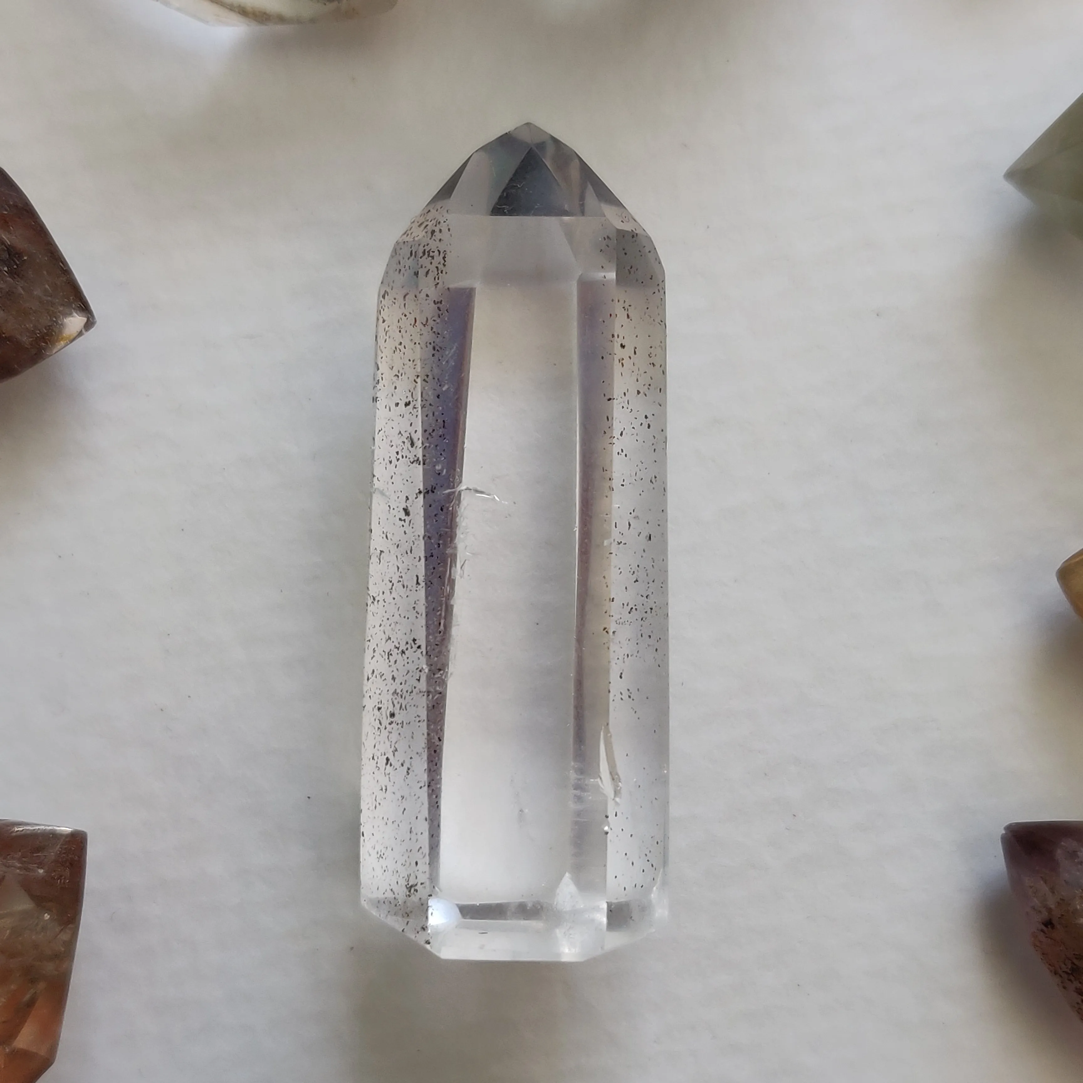 Garden Quartz Point, Lodolite Point (#23G)