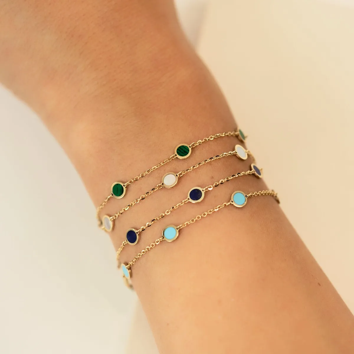 Gemstone Circle Bracelet Turquoise