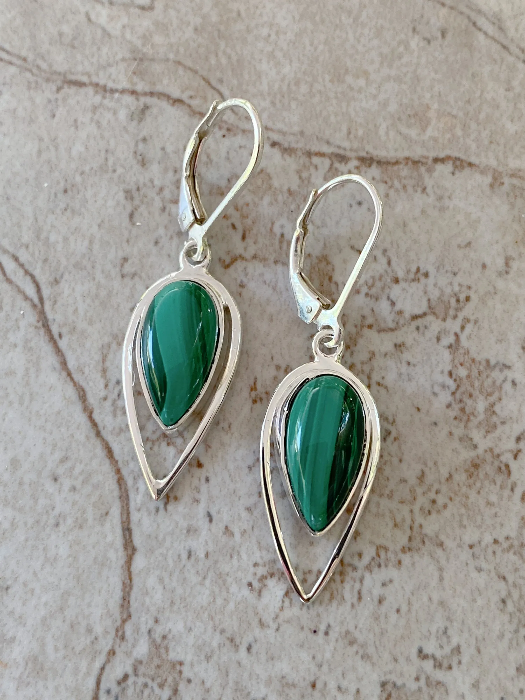 Gemstone Teardrop Point Dangles