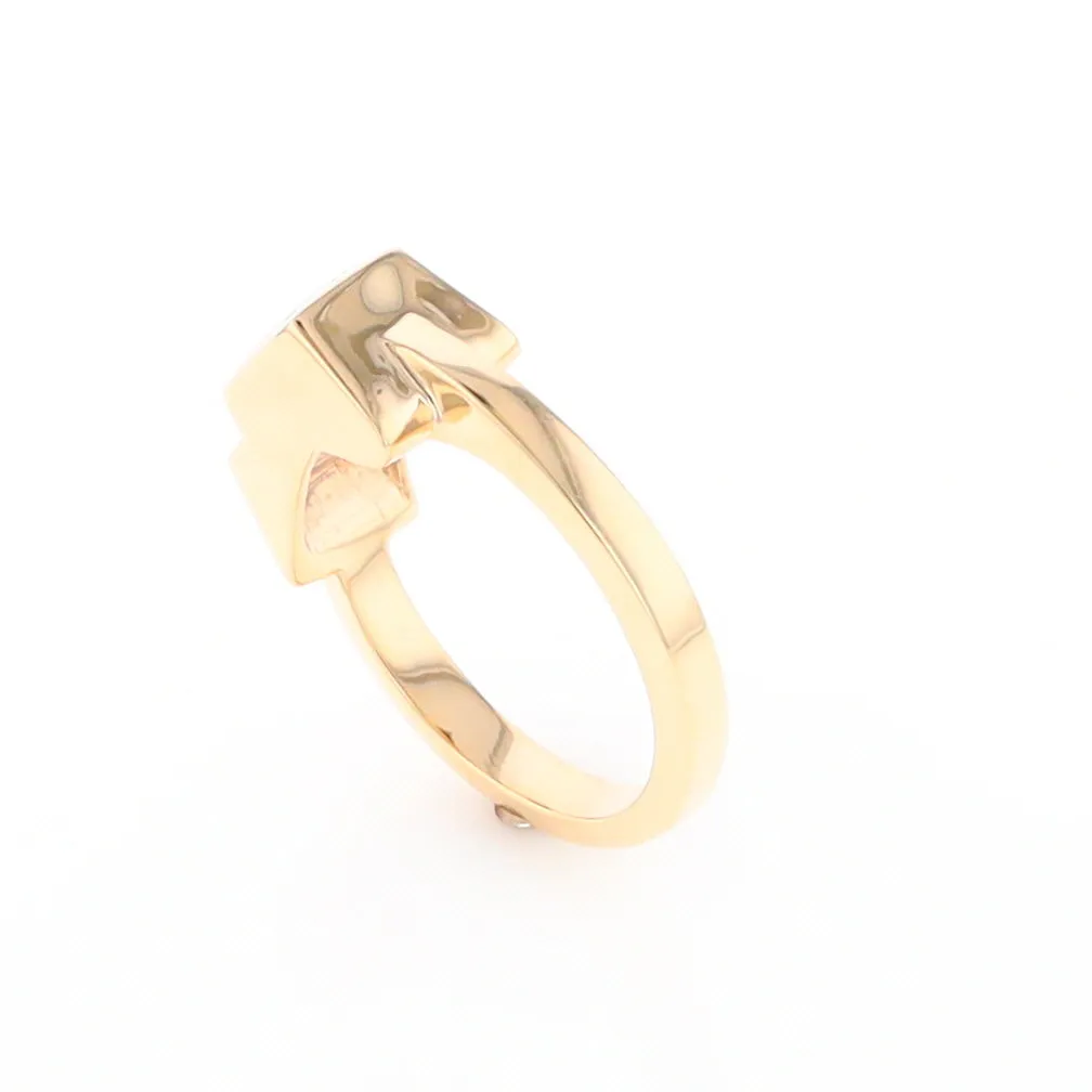 Gold Quartz Ring Natural Nuggets Inlaid Wrap Double Square Design