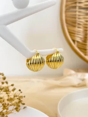 Golden Ray Hoop Earrings