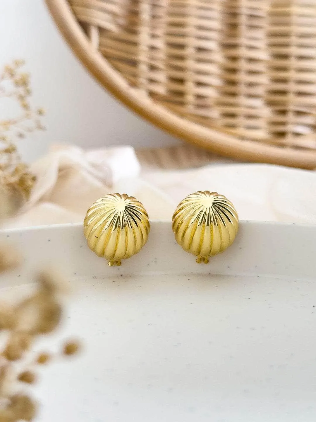 Golden Ray Hoop Earrings