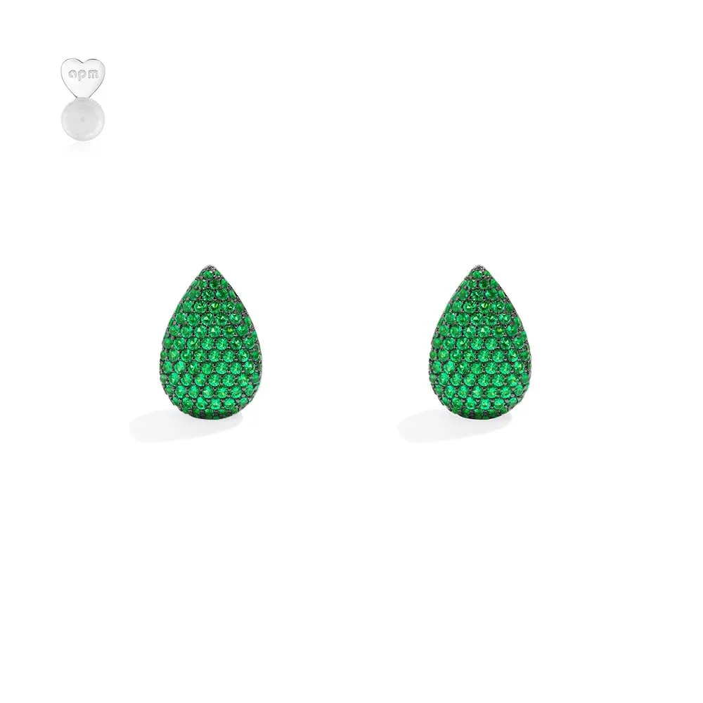 Green Drop Earrings