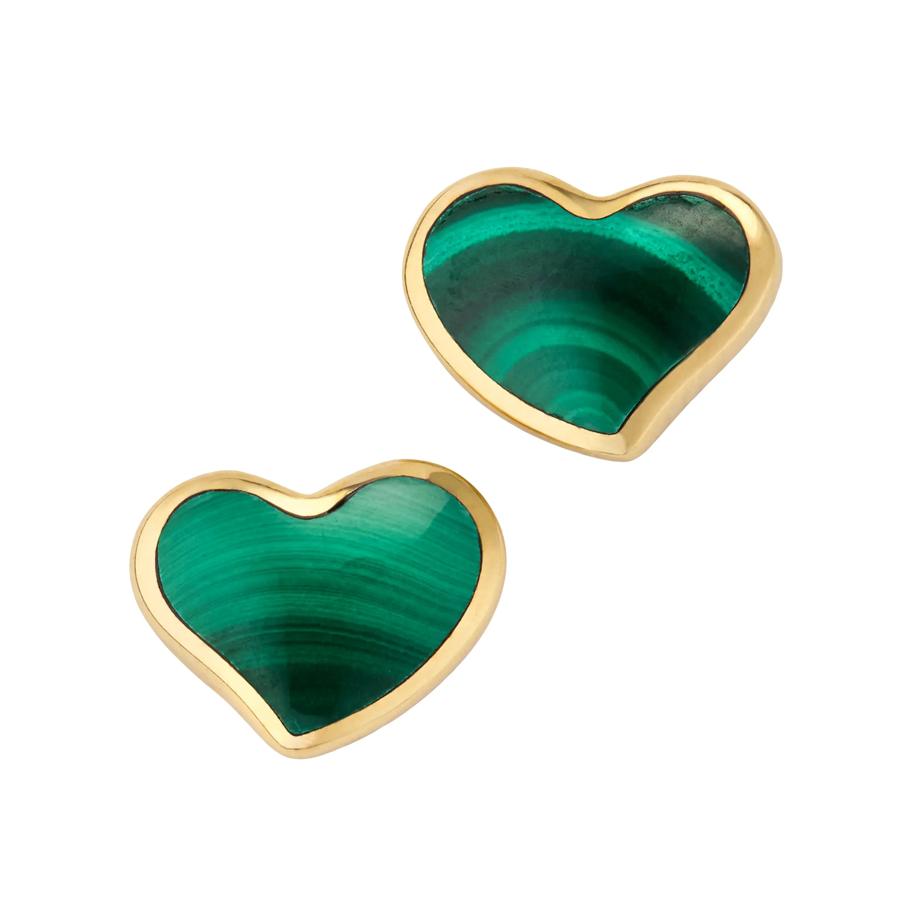 Heart Stud 18k Gold Vermeil Sterling Earrings