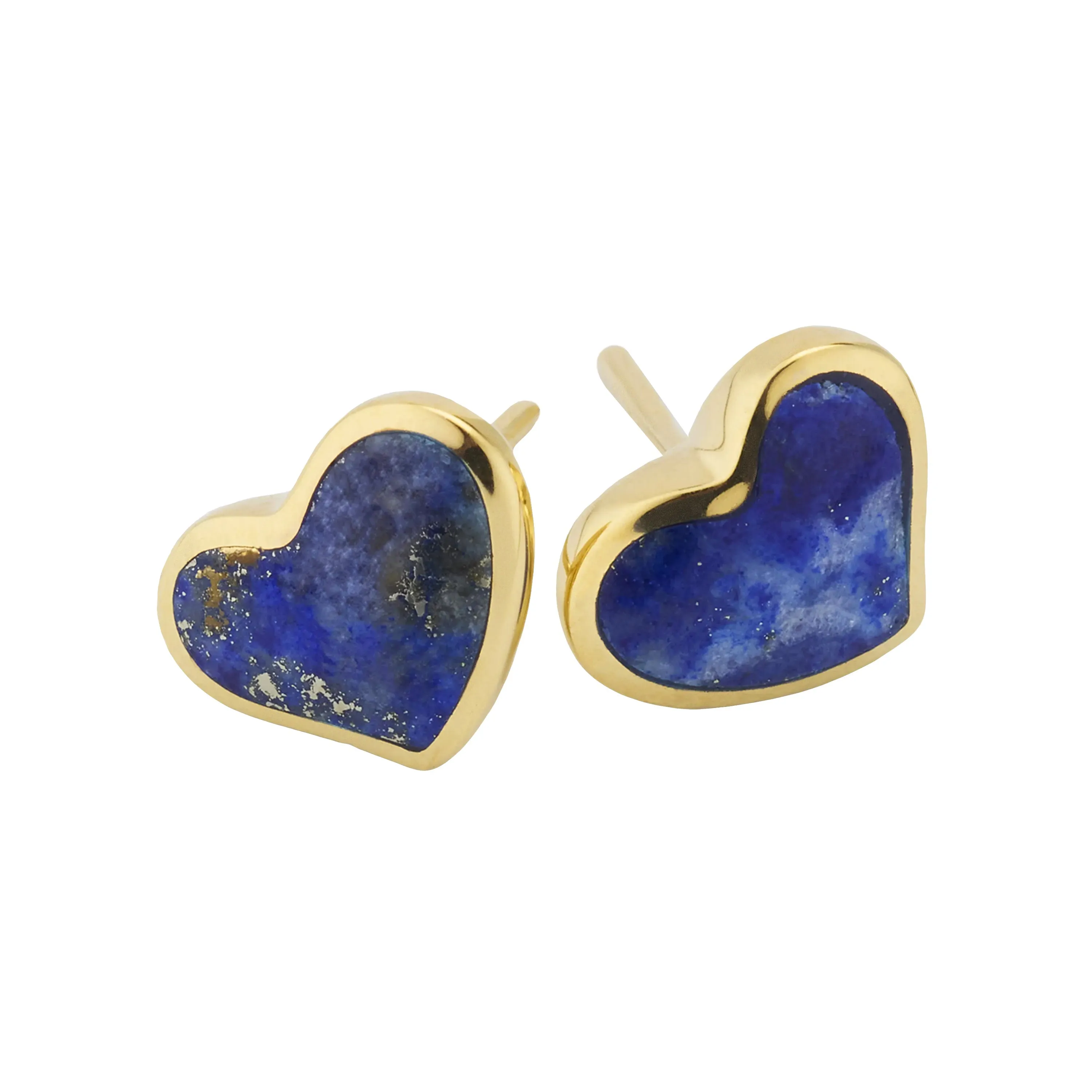 Heart Stud 18k Gold Vermeil Sterling Earrings