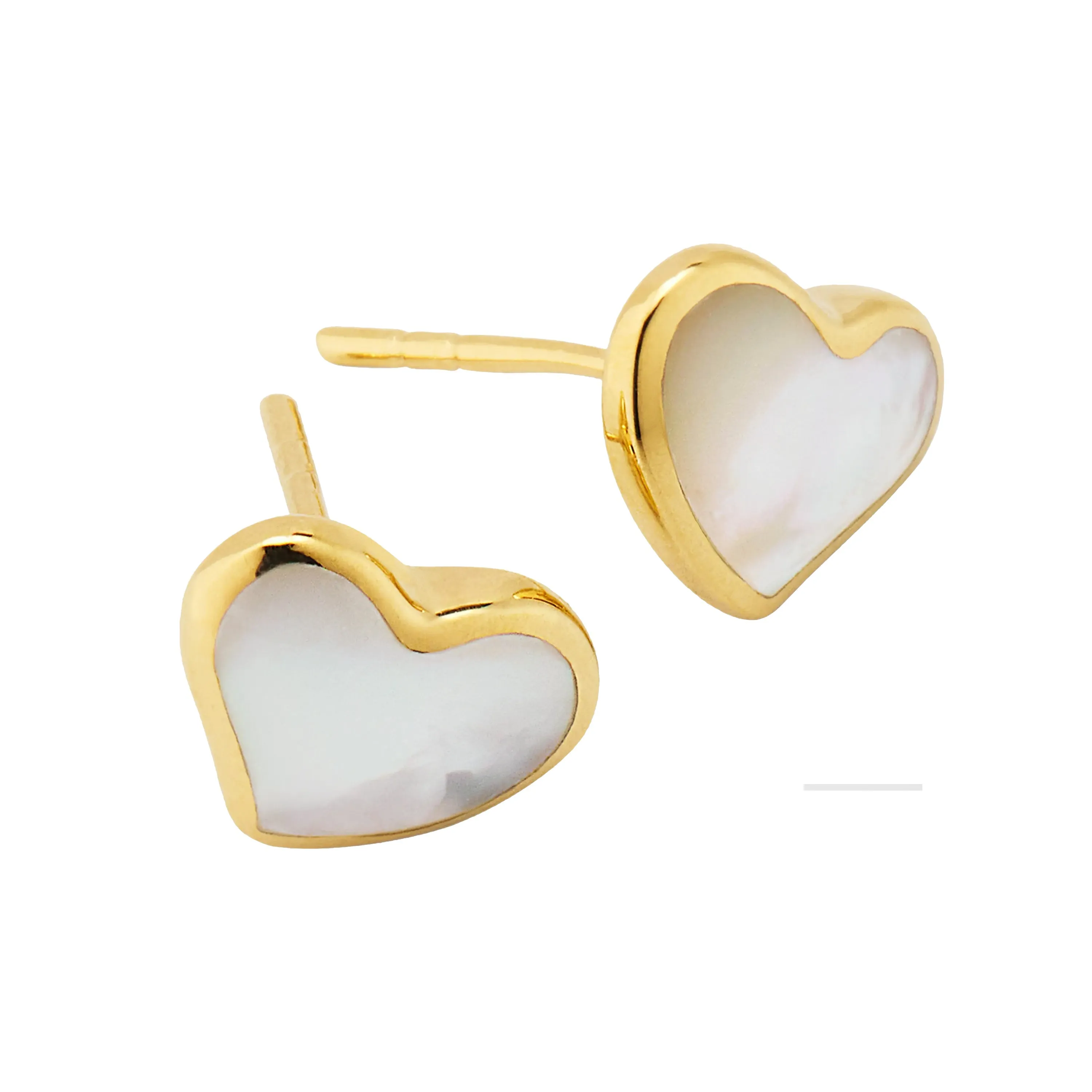 Heart Stud 18k Gold Vermeil Sterling Earrings