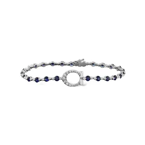 Horse Bit Sapphire Diamond Bracelet