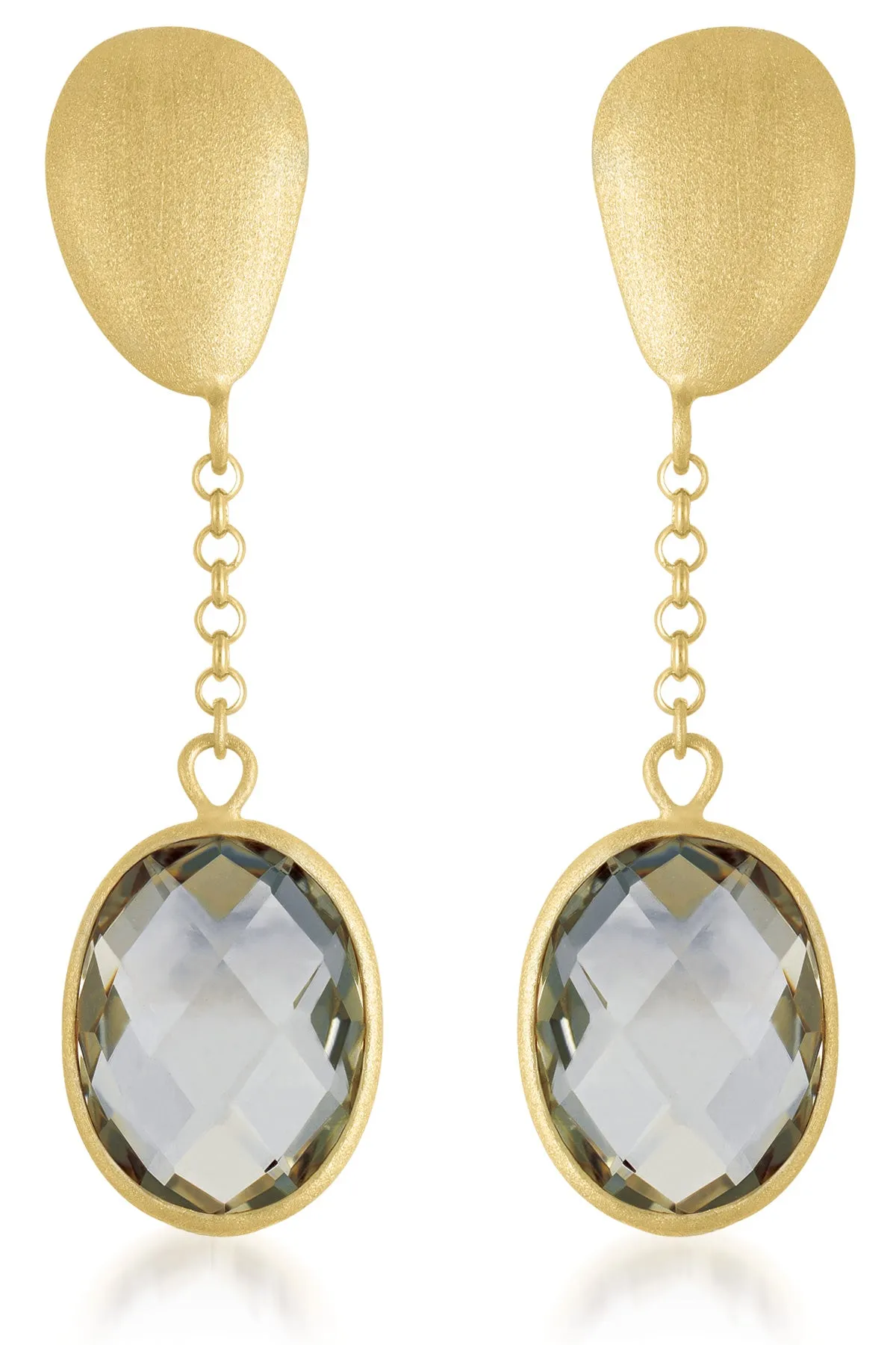 Jeanne Smoky Quartz Drop Earrings