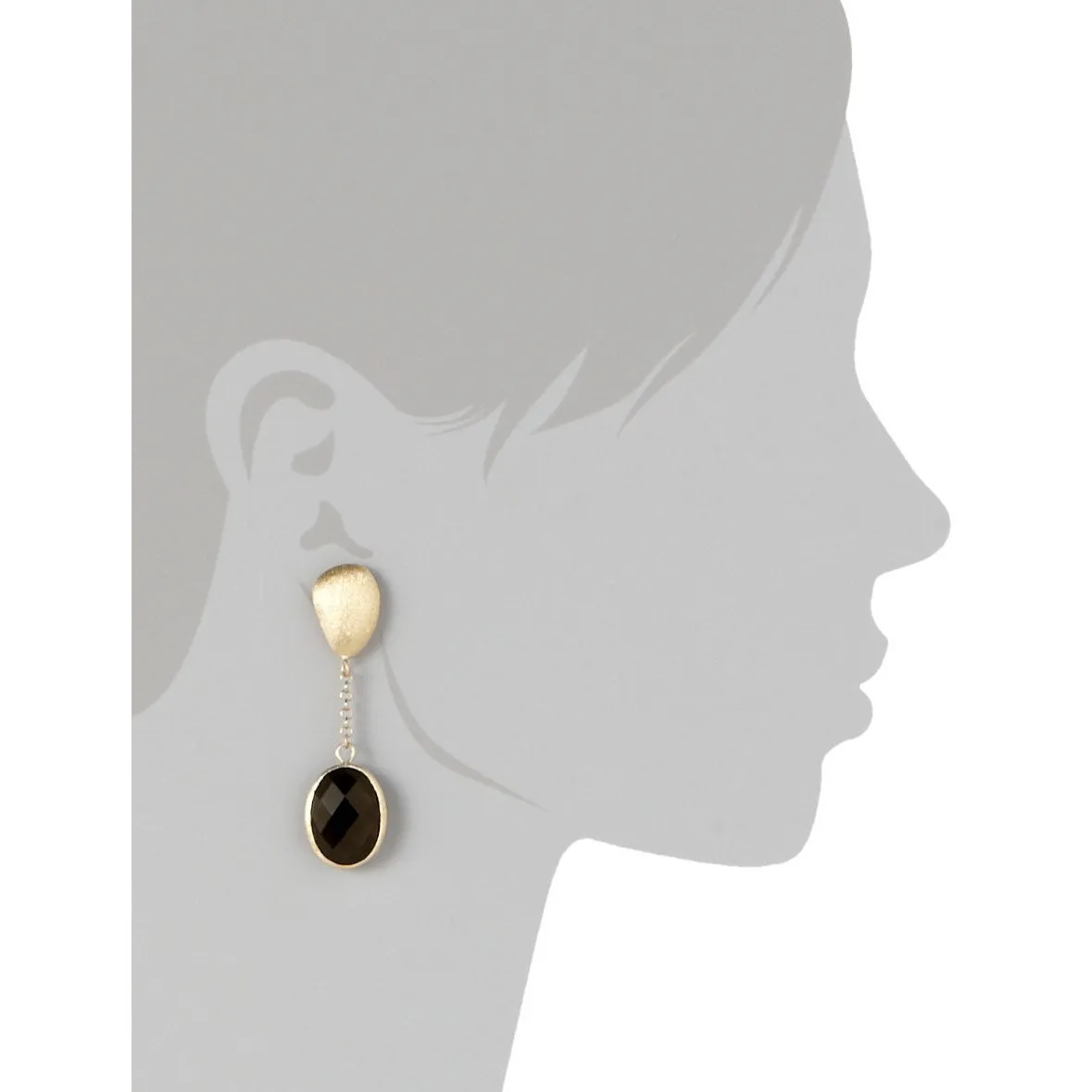 Jeanne Smoky Quartz Drop Earrings