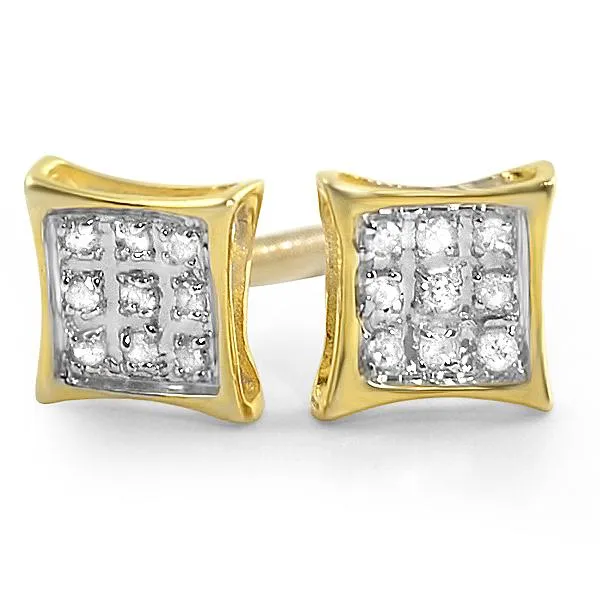 Kite Diamond Earrings in .925 Sterling Silver | 4 Sizes | 2 Colors