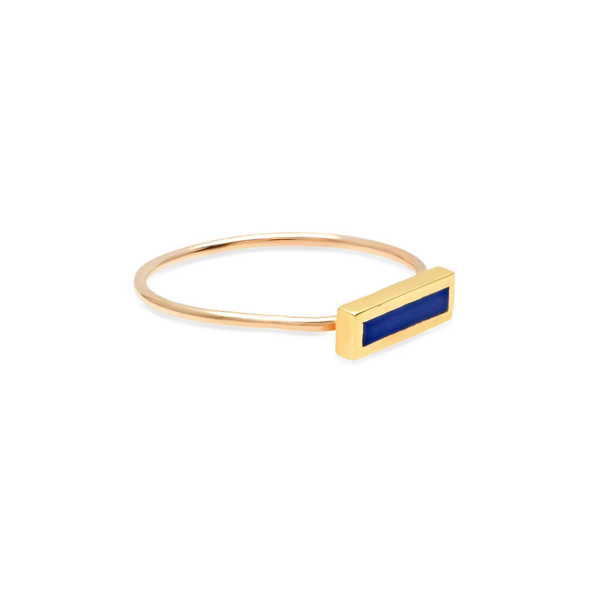 Lapis Inlay Bar Ring