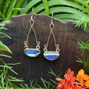 Lapis Lattice 14k Gold Earrings