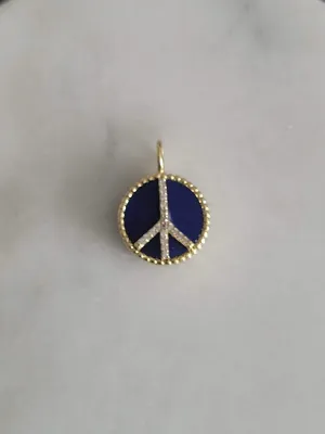 Lapis Peace Charm