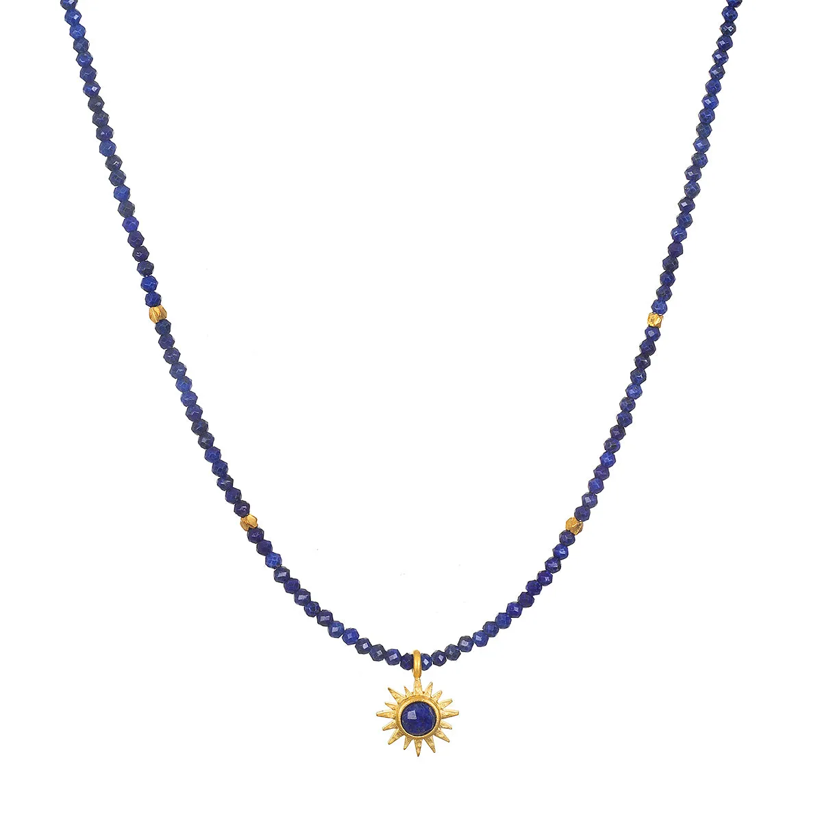 Light Seeker Lapis Starburst Choker Necklace