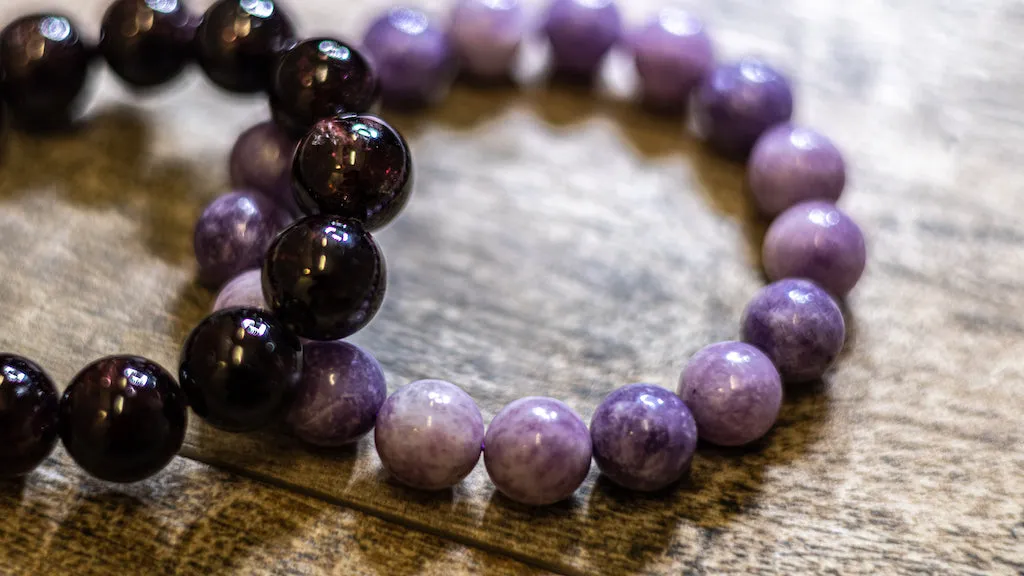 Luxury Lepidolite Natural Gemstone Bracelet