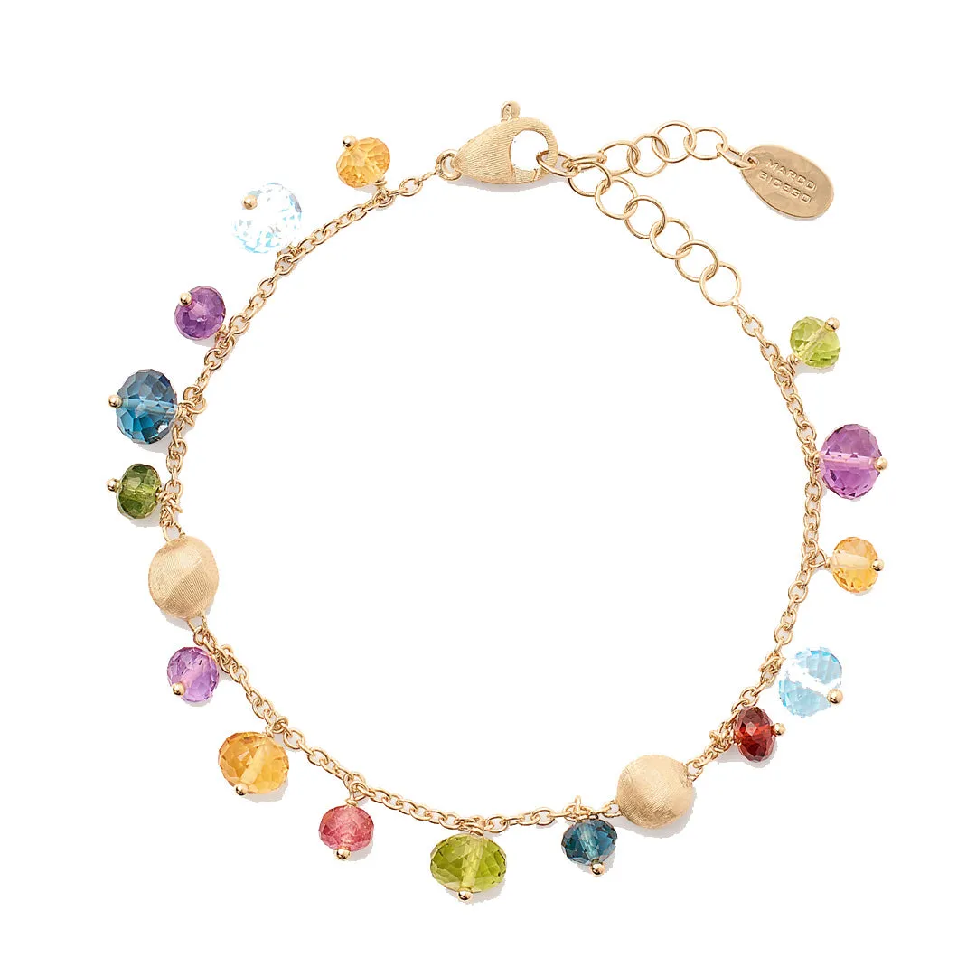 Marco Bicego Africa 18K Yellow Gold Single-Strand Mixed Gemstone Bracelet