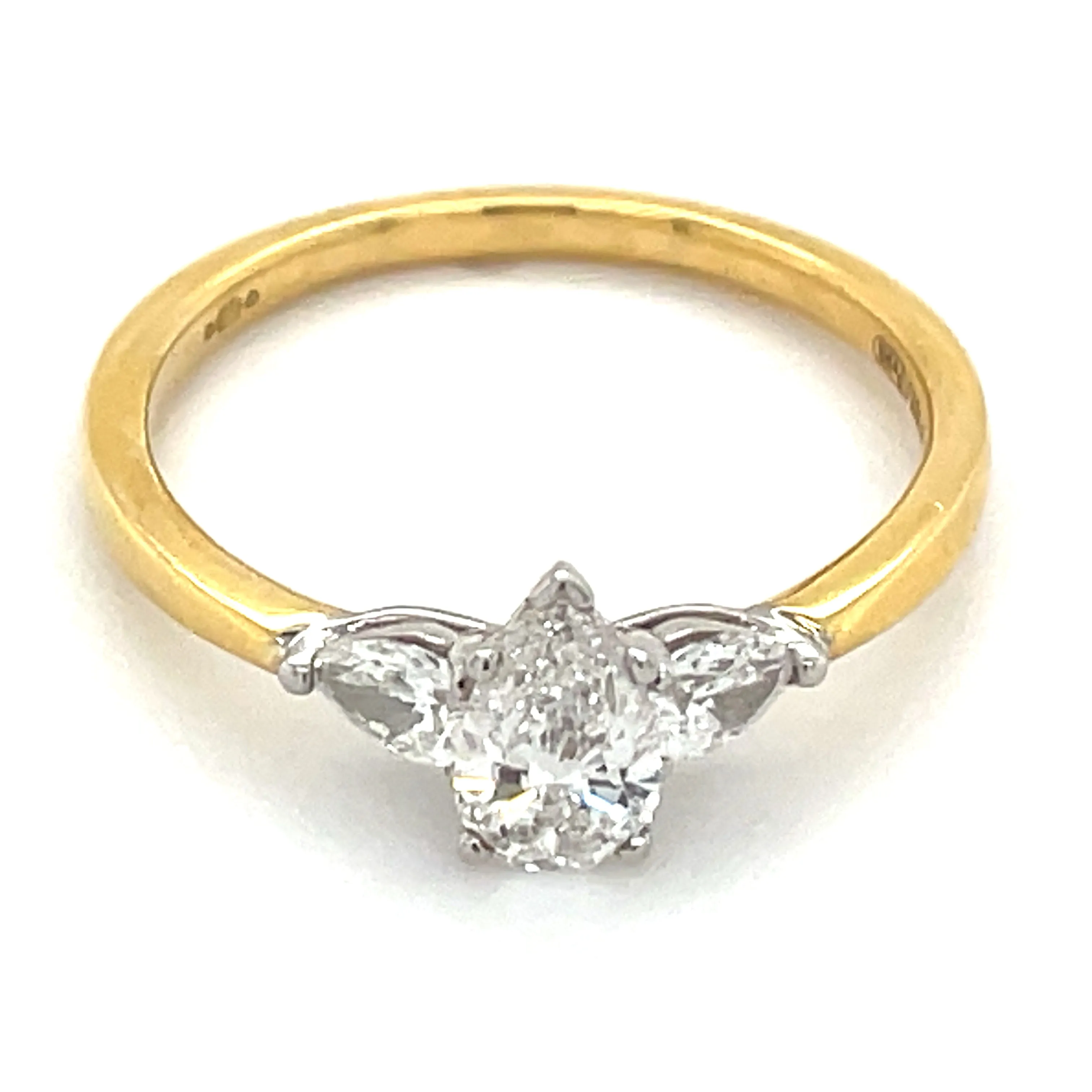 Maya - 18ct Yellow Gold 0.72ct Pear Earth Grown Diamond Engagement Ring