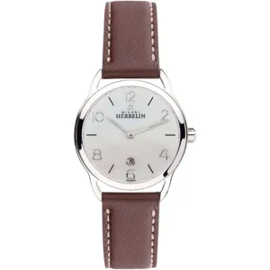 Michel Herbelin Equinoxe 16977/19MA Brown Leather Ladies Watch