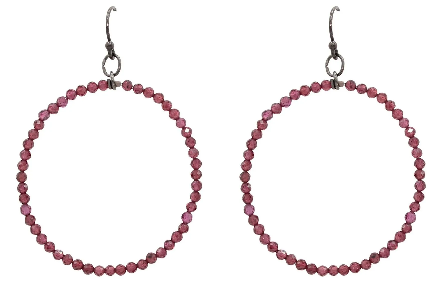 Modern Hoop SM Hand Beaded Earrings