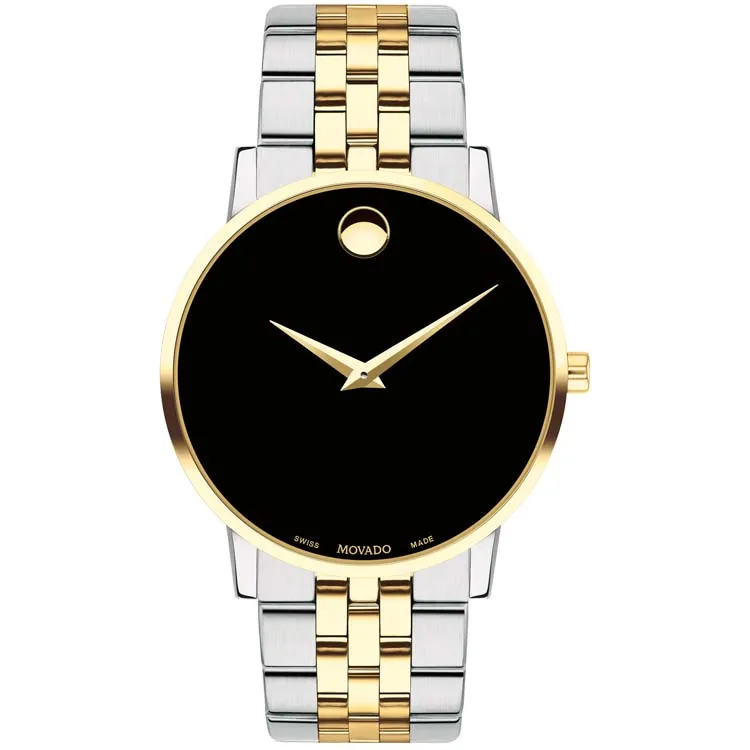 Movado Men's Museum Classic 40 mm Steel and Yellow Gold PVD-finished Watch 0607200