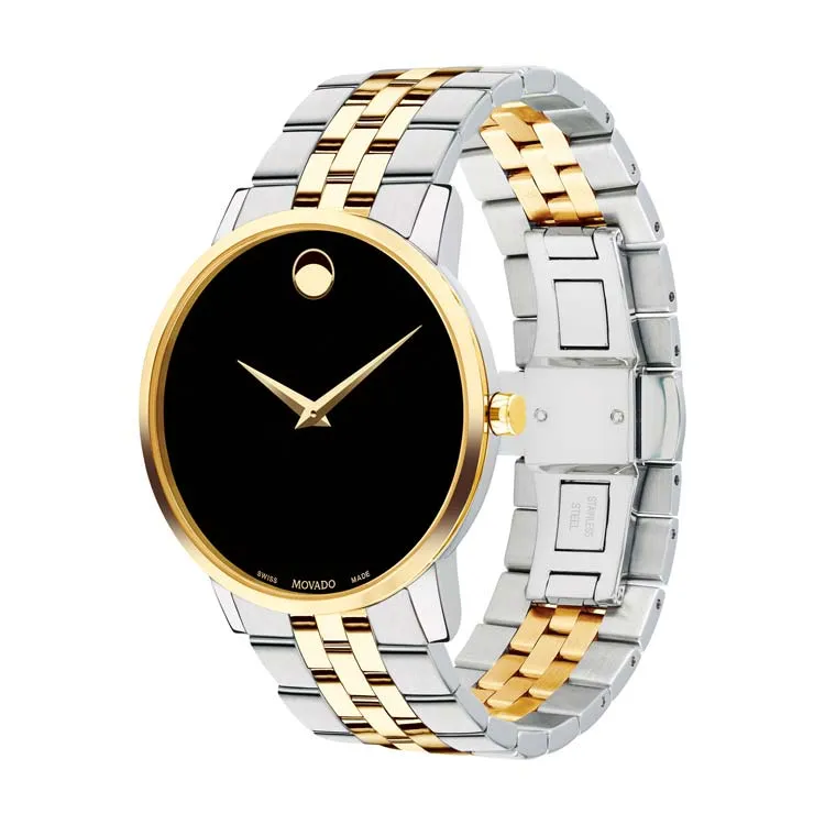 Movado Men's Museum Classic 40 mm Steel and Yellow Gold PVD-finished Watch 0607200