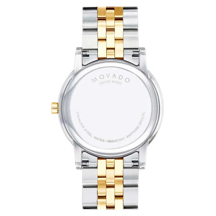 Movado Men's Museum Classic 40 mm Steel and Yellow Gold PVD-finished Watch 0607200