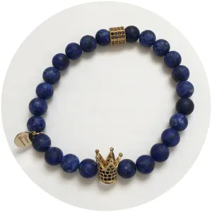 Nate B. Mens Matte Lapis Pavè Royalty Crown