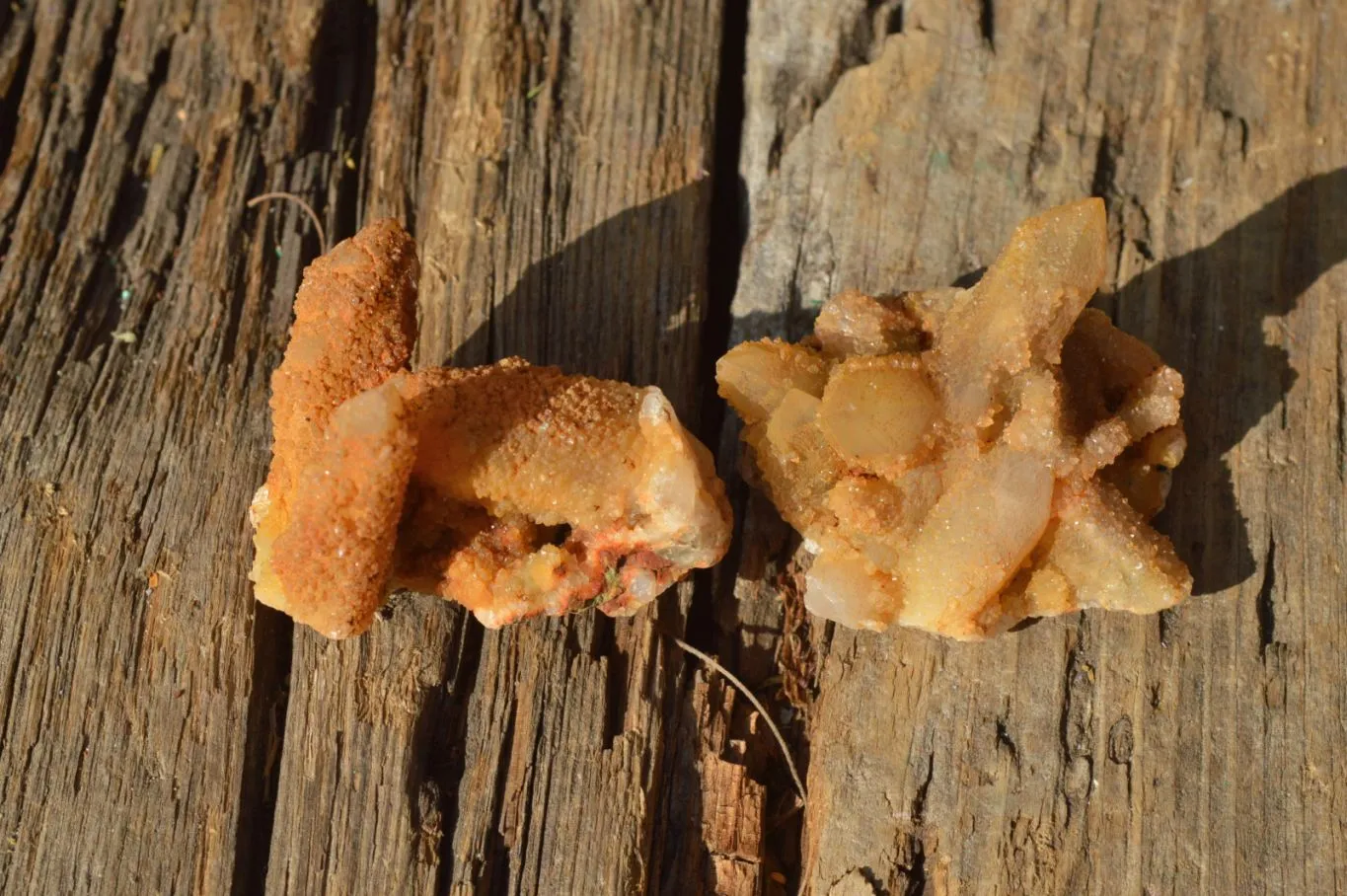 Natural Golden Limonite Fairy Spirit Quartz Finger Clusters x 35 From Boekenhouthoek, South Africa