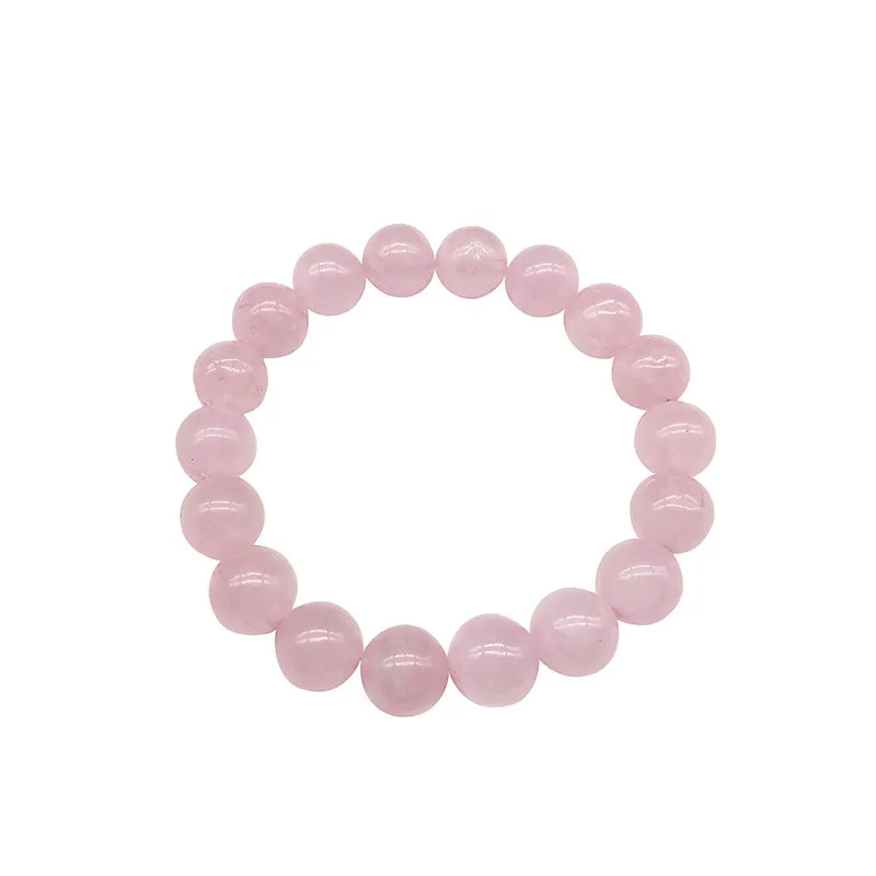 Natural Pink Powder Crystal Gemstone Bracelet