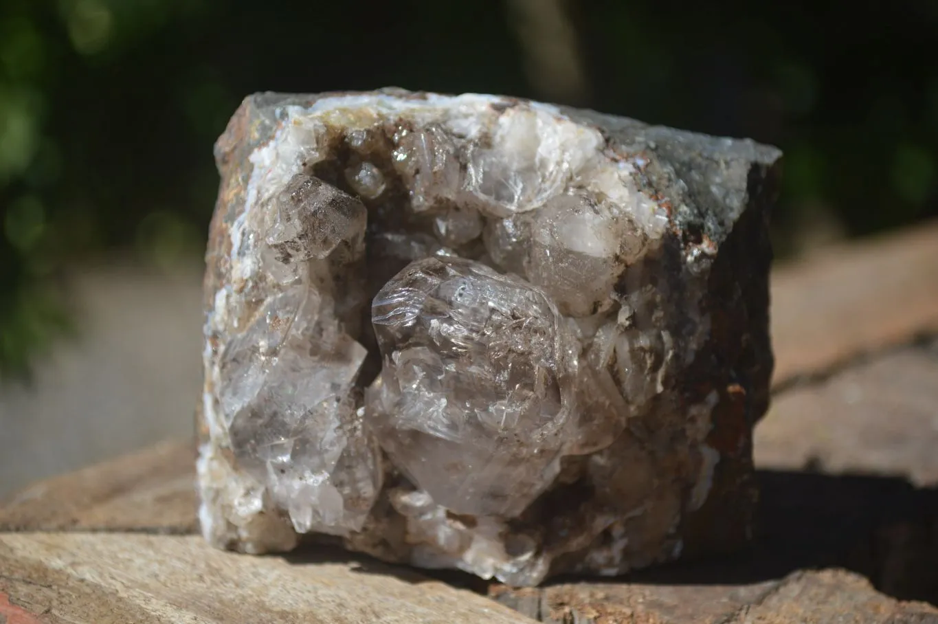 Natural Smokey Window Brandberg Quartz & Matrix Specimens x 6 From Brandberg, Namibia