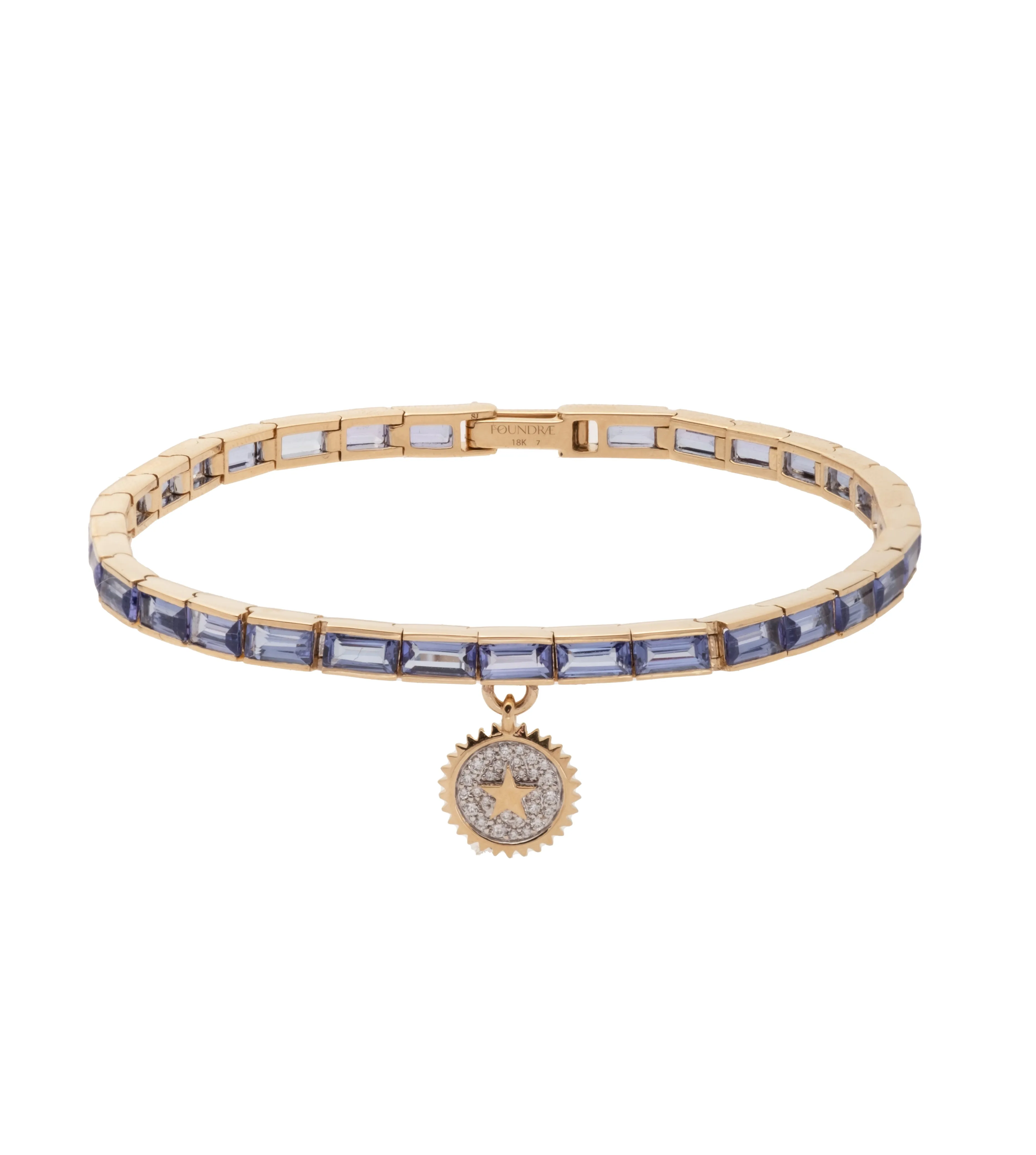 North Star - Internal Compass : Tanzanite Baguette Bracelet